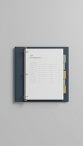 ISO process binder with tabbed sections