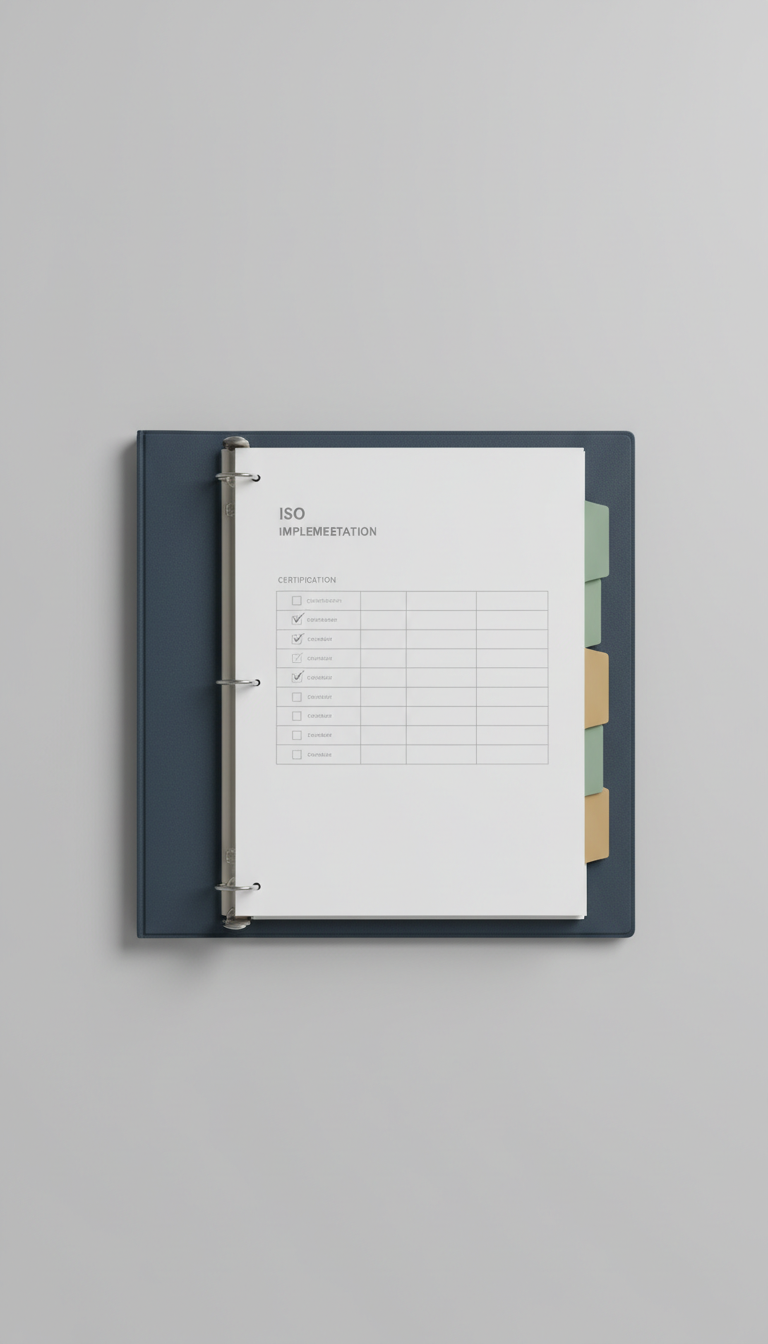 ISO process binder with tabbed sections